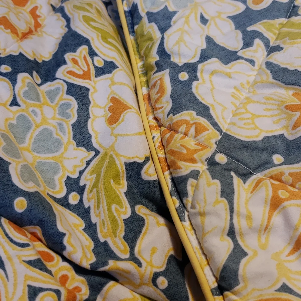 Pottery Barn MAGGIE Quilted Floral Euro Pillow Sham 26x26